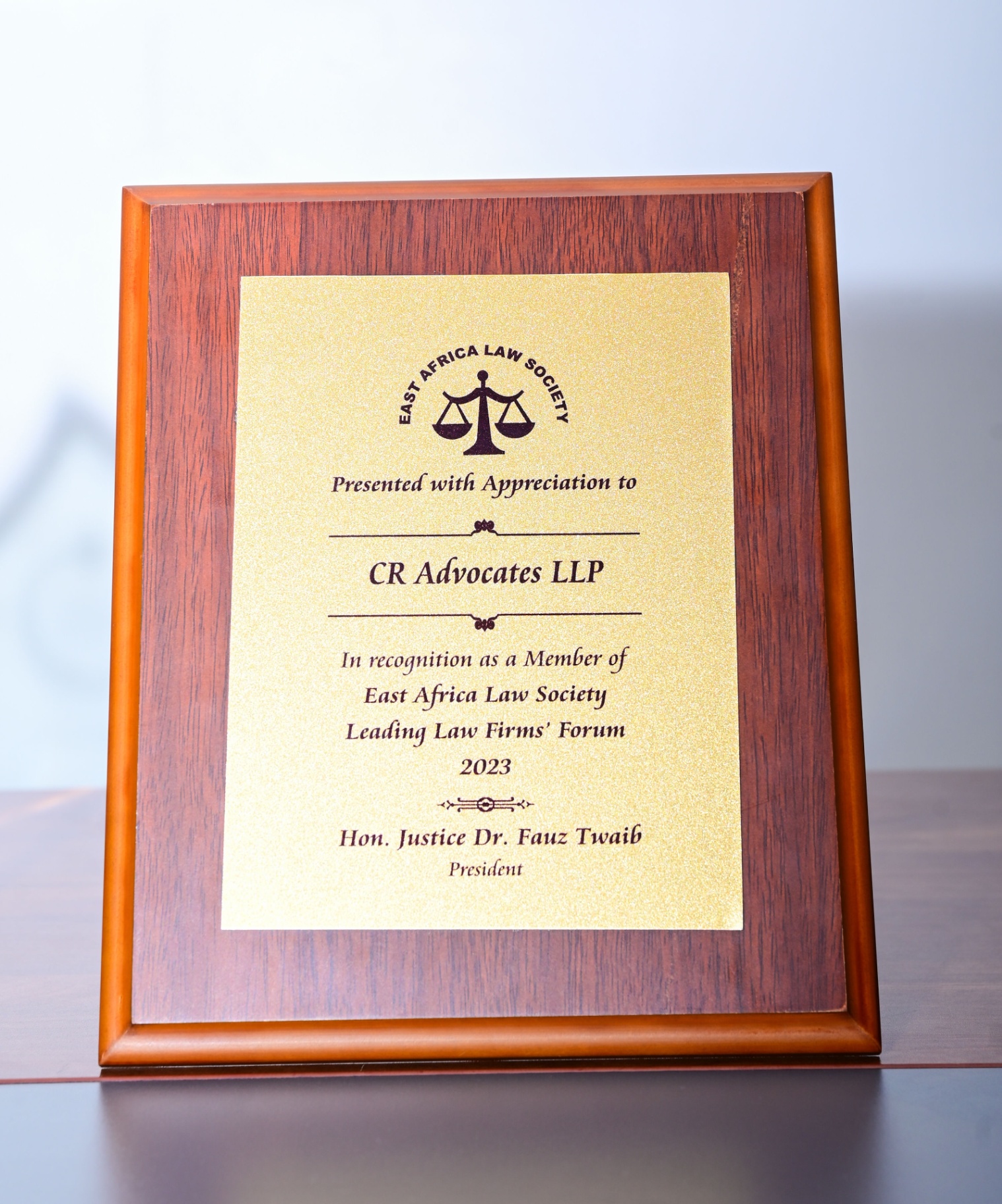 East Africa Law Society Appreciation Award